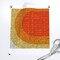 Retro Orange Geometric Ogee Midcentury Faux Texture Jumbo Scale Custom Pre-pasted Wallpaper by Spoonflower Pre-Pasted Wallpaper 2FT Wide